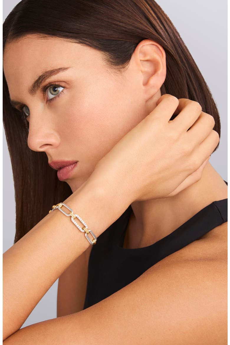 Signature Caviar Links Chain Bracelet, Alternate, color, TWO-TONE