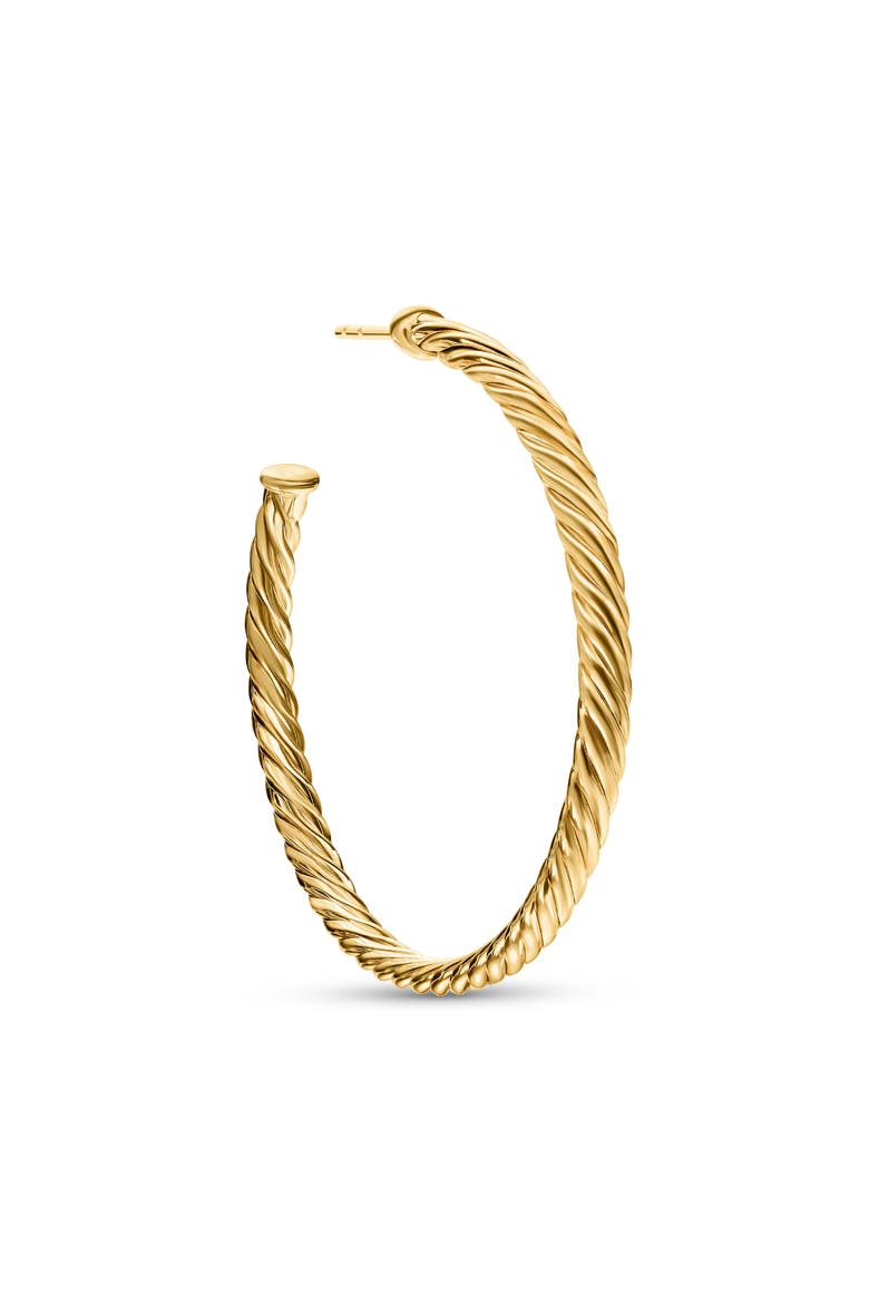 Cable Spiral Hoop Earrings, Alternate, color, GOLD