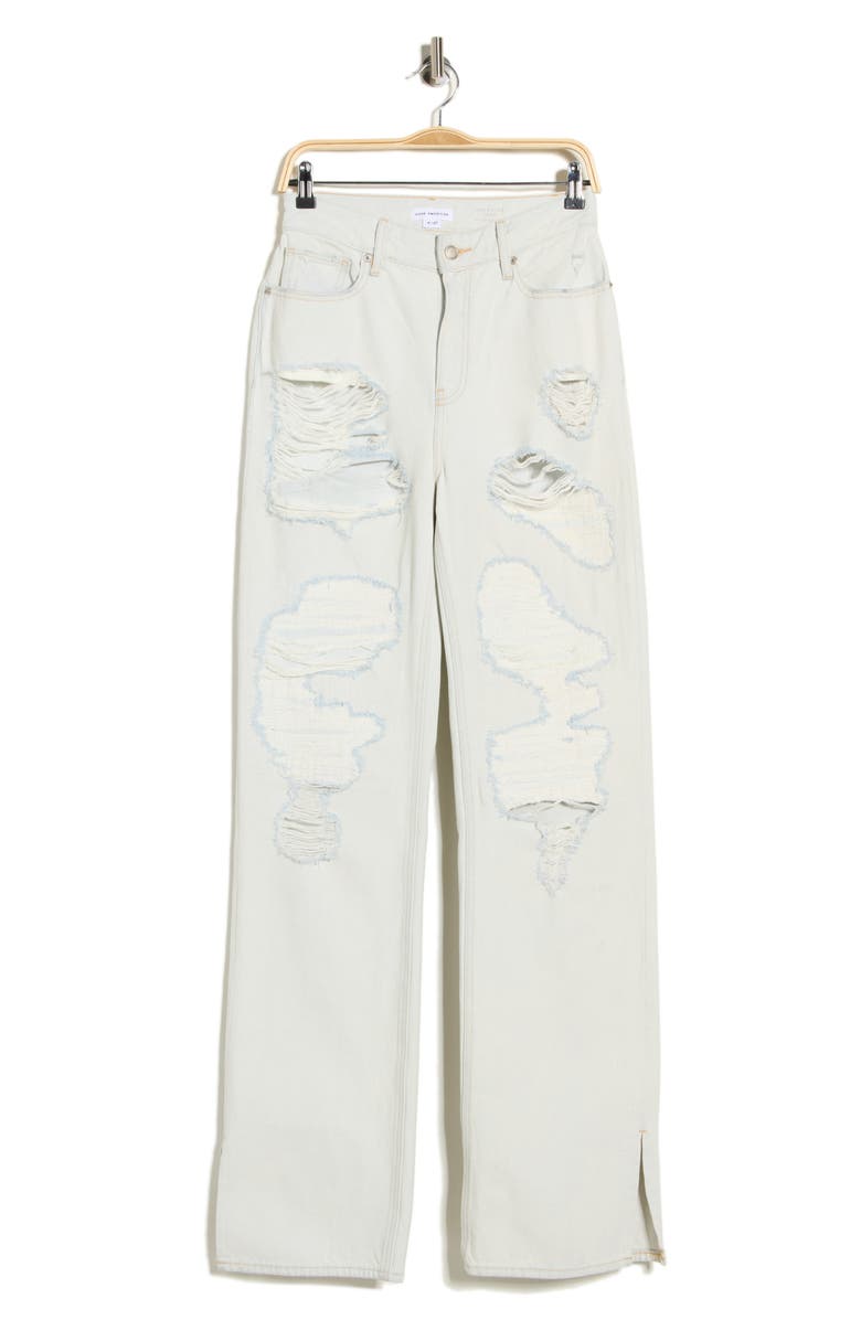 Good American The Khlo Distressed Straight Leg Jeans, Alternate, color, Indigo1016