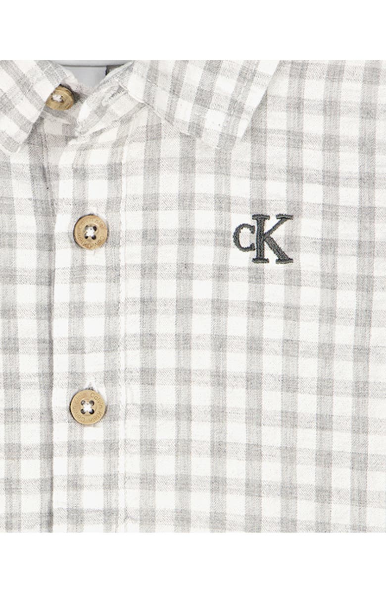 Calvin Klein Polo Bodysuit & Shorts Set, Alternate, color, Multi Pink