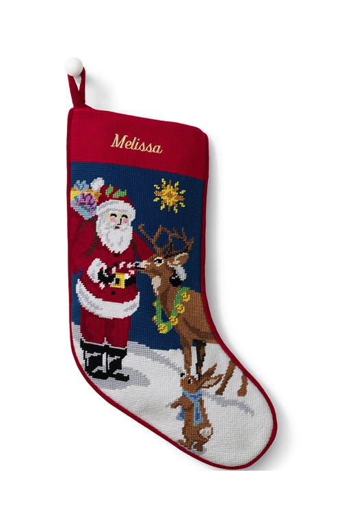 Lands' End Needlepoint Personalized Christmas Stocking