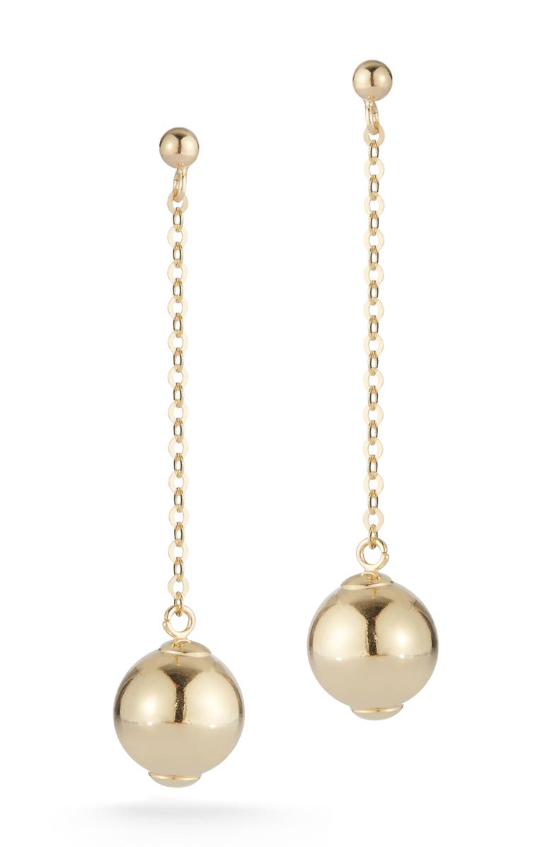 Ember Fine Jewelry 14K Ball Drop Earrings, Main, color, Gold