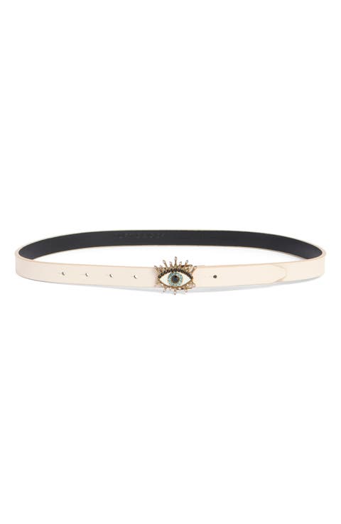 Evil Eye Leather Belt