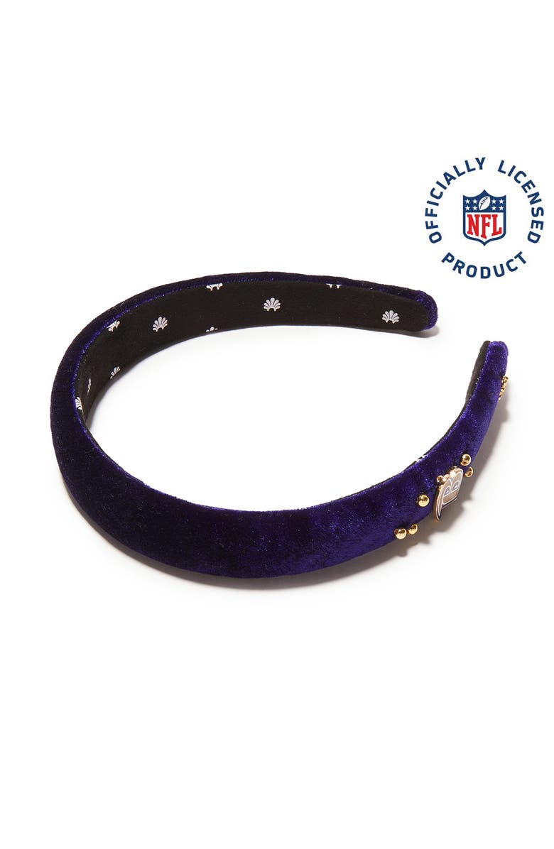 Lele Sadoughi Baltimore Ravens Charlotte Headband, Main, color, Purple 500