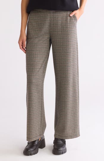 Max Studio Double Knit Wide Leg Pants In Multi