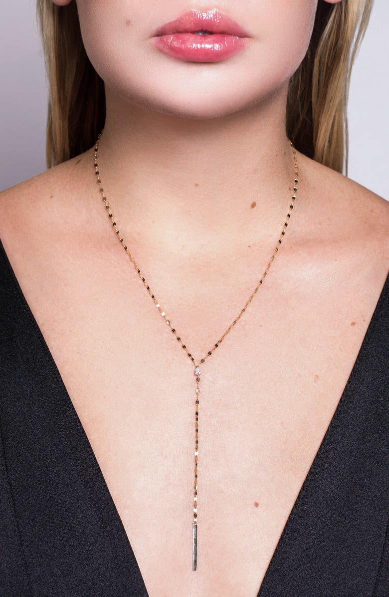 LANA Jewelry Pear Diamond Y-Necklace, Alternate, color,