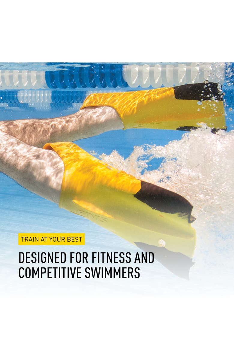 FINIS Z2 Gold Zoomers Swim Fins Short Blade Training Fins for Strength and Speed Natural Rubber Fit, Alternate, color, Yellow