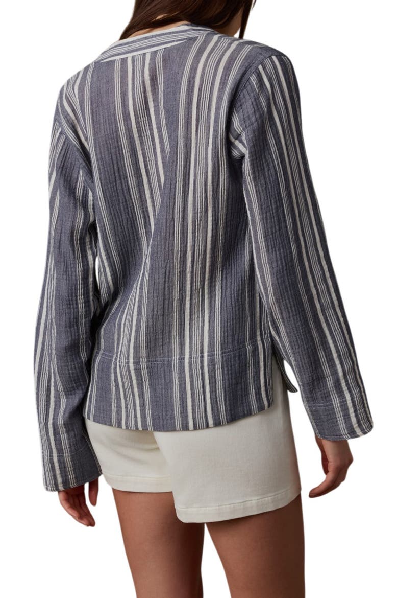Dune Harbor Cotton Gauze Top, Alternate, color, SEA BREEZE STRIPE