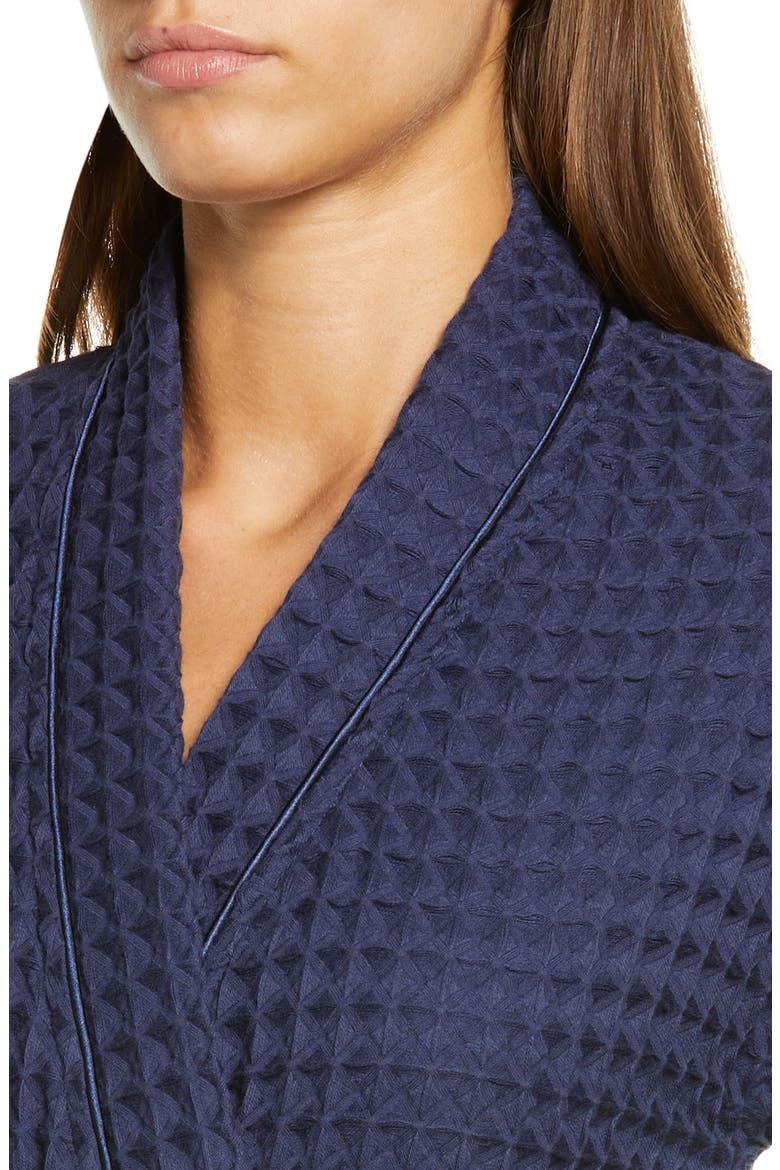 Modern Waffle Robe, Alternate, color, NAVY PEACOAT