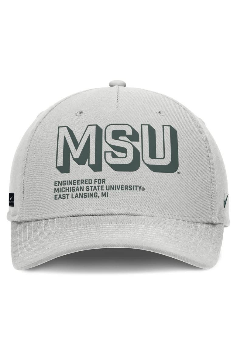 Men's Nike Gray Michigan State Spartans 2025 Sideline Dust Pinched Rise Adjustable Hat, Alternate, color, Gray