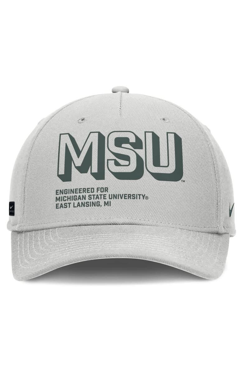 Nike Men's Nike Gray Michigan State Spartans 2025 Sideline Dust Pinched Rise Adjustable Hat, Alternate, color, Gray