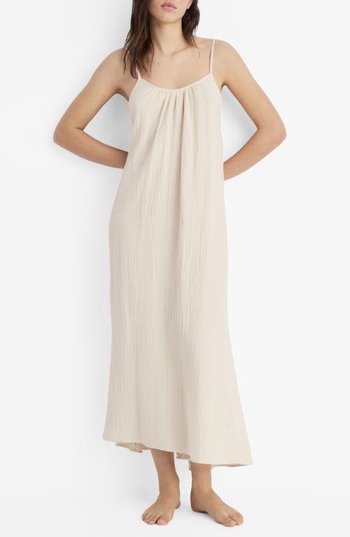 Mango Cotton Nightgown In White