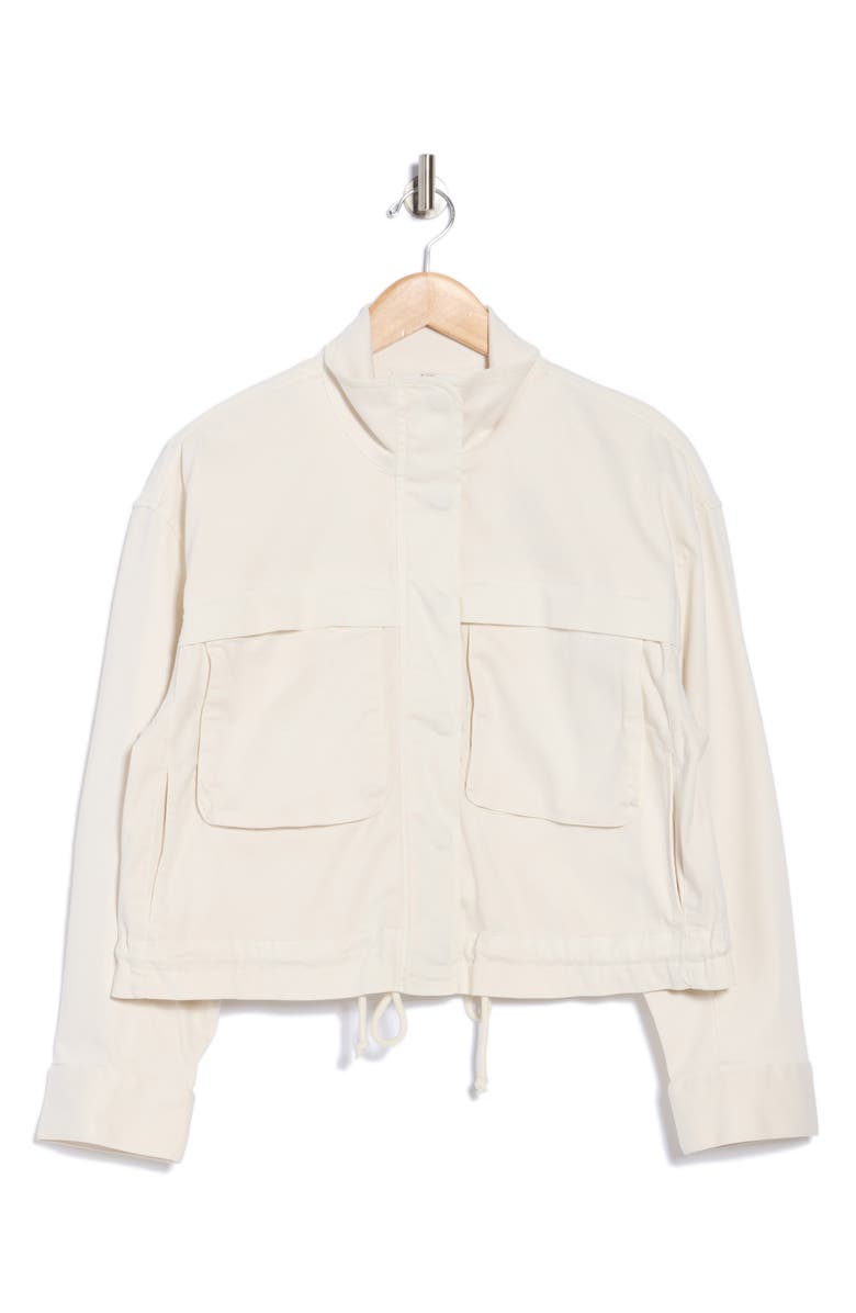 Caslon<sup>®</sup> Crop Utility Jacket, Alternate, color, Ivory Pristine