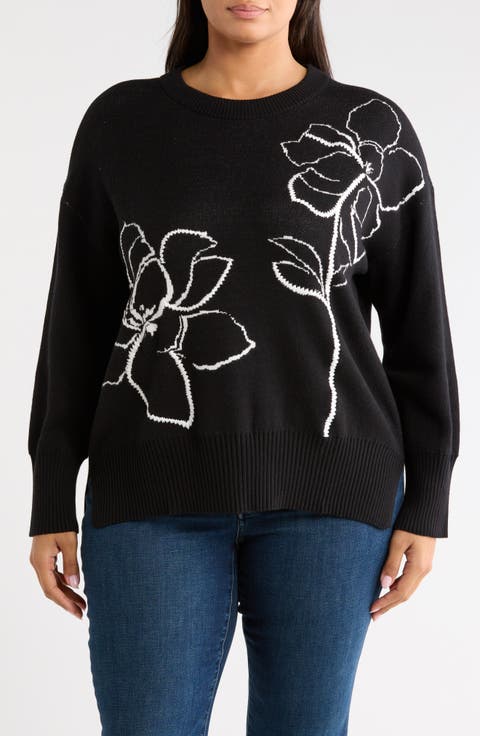 Placed Floral Sweater