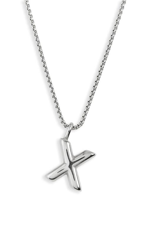 Open Edit Waterproof Bubble Initial Pendant Necklace