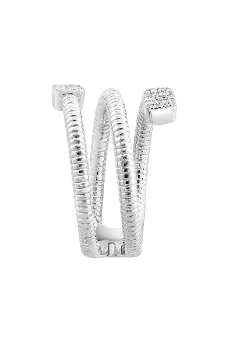 Sterling Silver Diamond Pavé Ring - 0.11ct, Alternate, color, WHITE