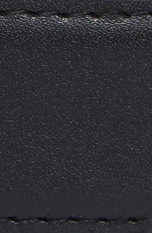 Linea Pelle Covered Buckle Faux Leather Belt In Black