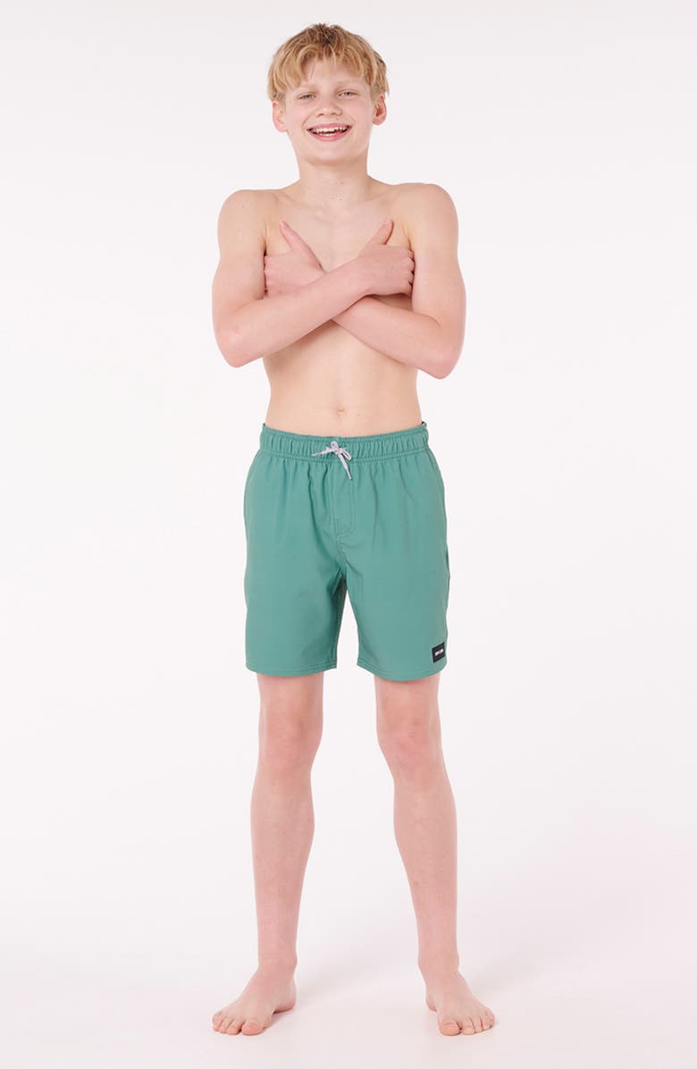 Rip Curl Kids' Volley Swim Trunks, Alternate, color, Leaf Green
