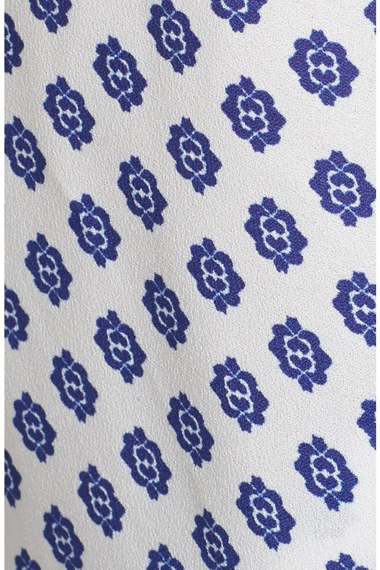 Print Surplice Romper, Alternate, color, BLUE IVORY PRINT