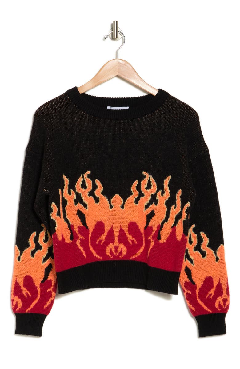 Cotton Emporium Flame Crewneck Sweater, Alternate, color, 