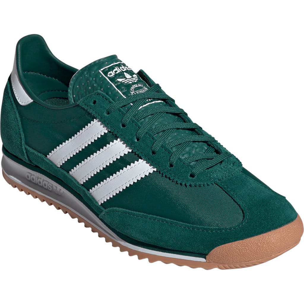 Shop Adidas Originals Adidas Sl 72 Sneaker In Green/white/off White