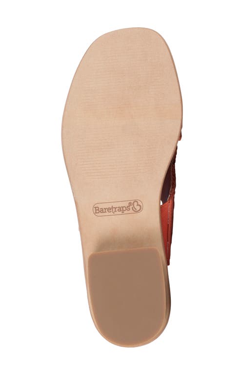 Baretraps Navene Woven Slide Sandal In Orange Aid