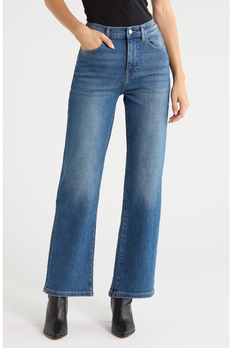 The Vancouver High Waist Straight Leg Jeans, Main, color, HONEYMOON
