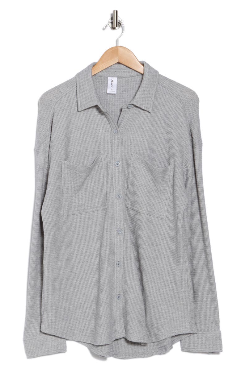 Abound Waffle Knit Shirt Jacket, Alternate, color, 