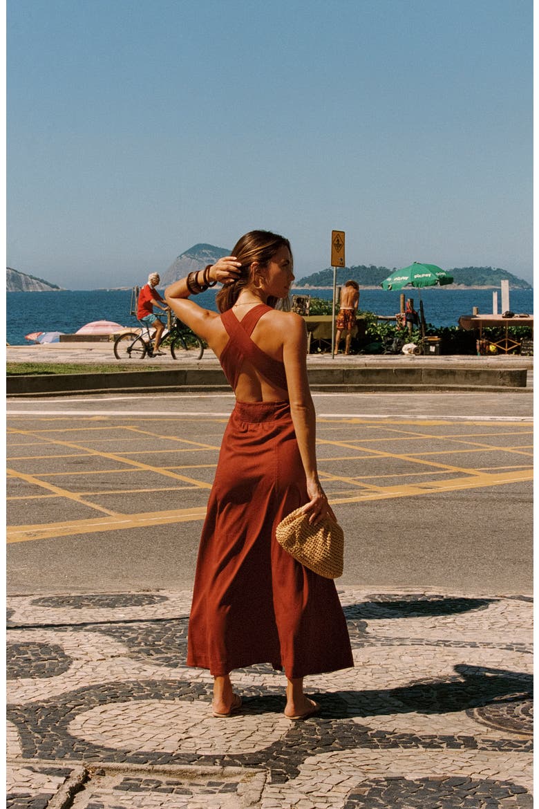 Arlo Maxi Cover-Up Dress, Alternate, color, DUSTY FIG