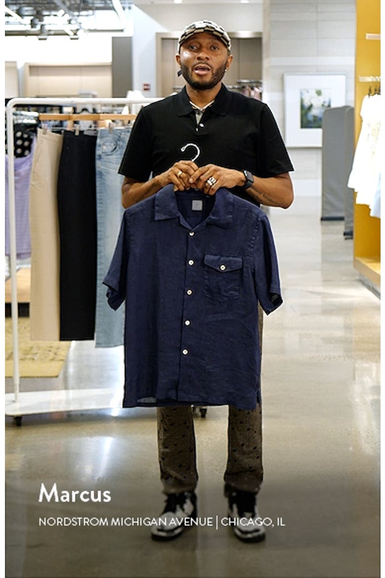Short Sleeve Linen Button-Up Shirt video