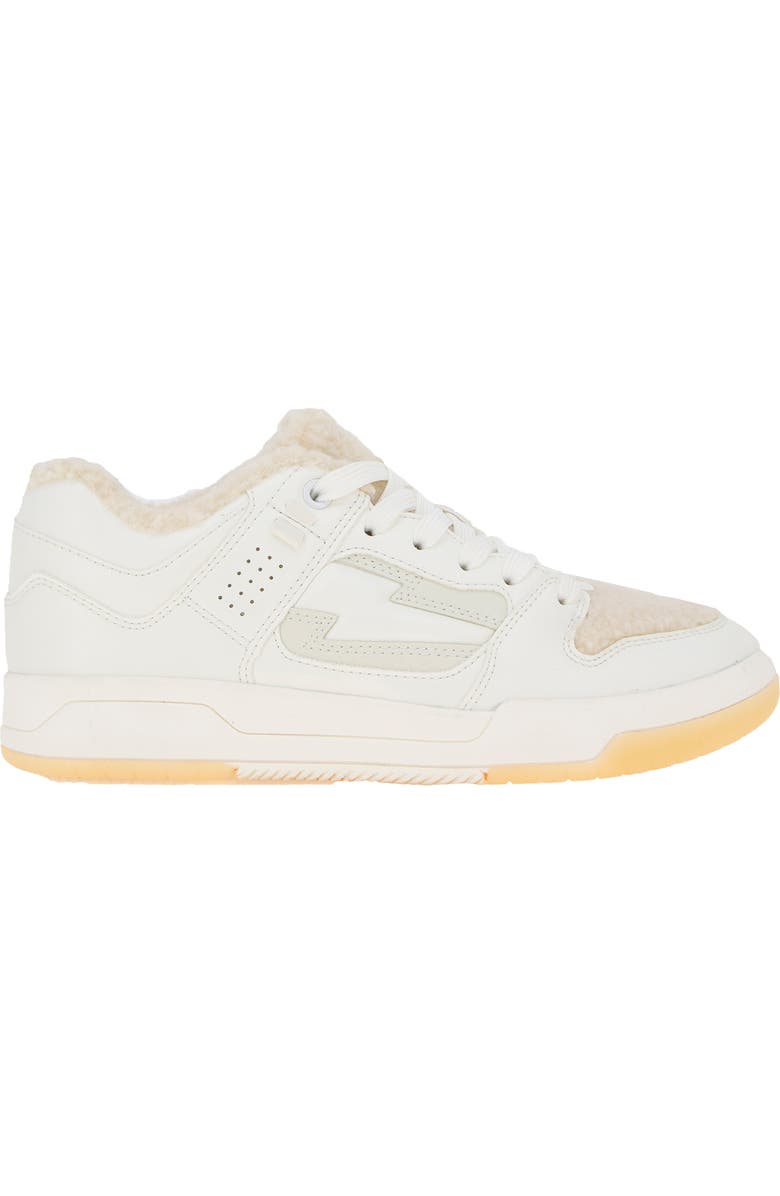 BCBGeneration Kortni Faux Shearling Sneaker, Alternate, color, White/ Shearling