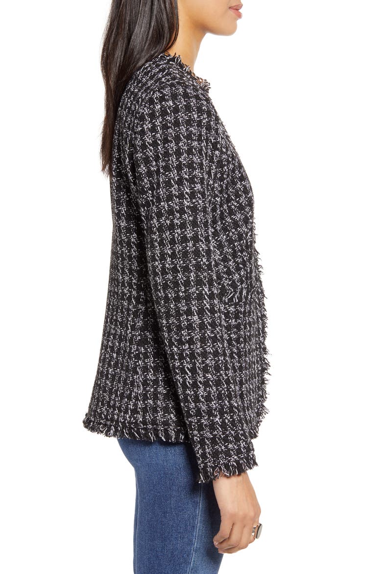 Tweed Jacket, Alternate, color, BLACK- IVORY TWEED