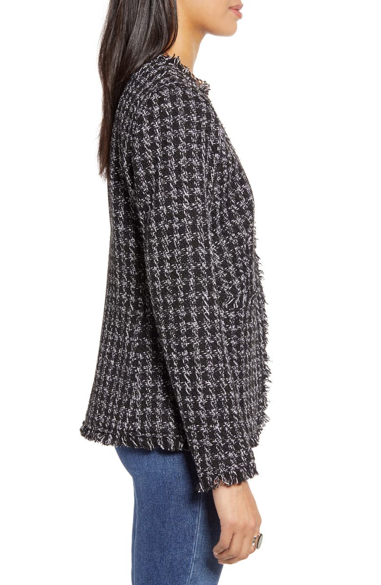 Halogen<sup>®</sup> Open Front Tweed Jacket, Alternate, color, 