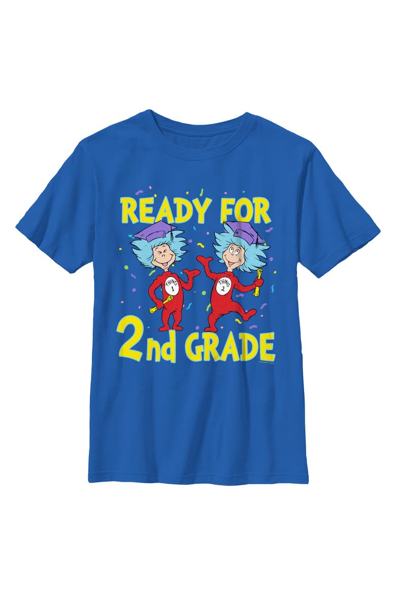Boys Dr. Seuss Ready For Second Grade T Shirt, Main, color, Royal Blue