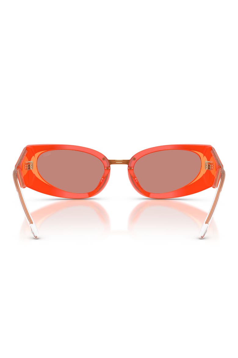 54mm Cat Eye Sunglasses, Alternate, color, BILAYER ORANGE / ROSE GOLD