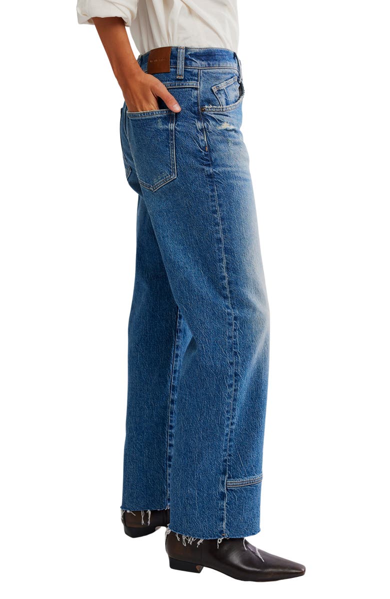Free People We the Free Risk Taker Raw Hem Straight Leg Jeans, Alternate, color, Chance