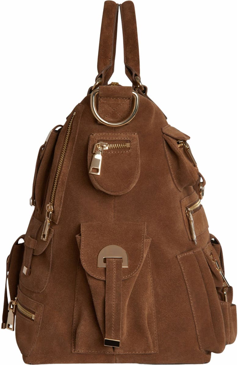 Cynthia Rowley Leather Cargo Pocket Bag, Alternate, color, Brown