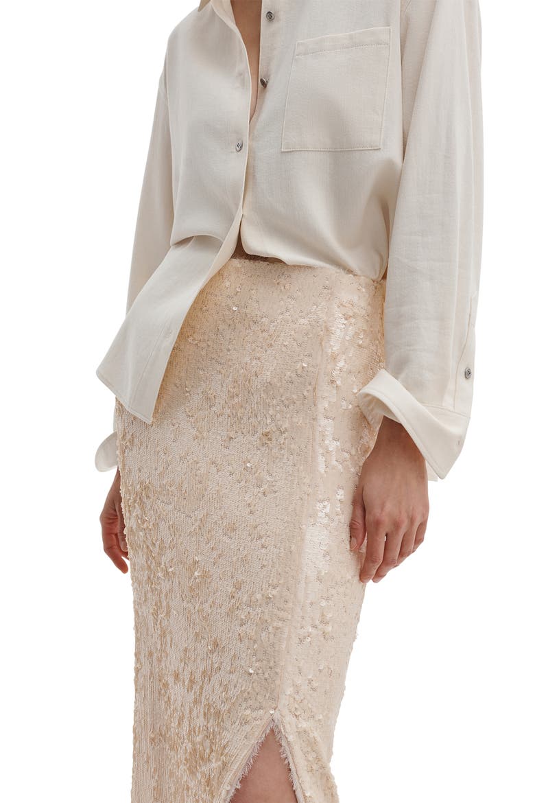 Kali Sequin Midi Skirt, Alternate, color, SOFT PINK