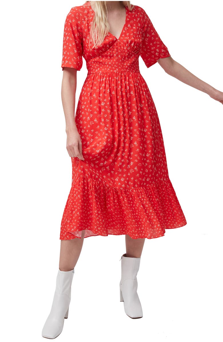 French Connection Fayola Drape Midi Dress, Main, color, 