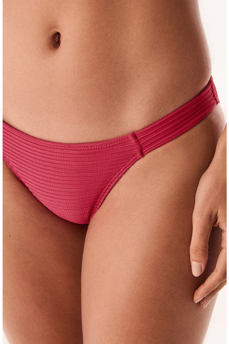 Fany Ribbed Full Coverage Swim Bottoms, Alternate, color, RED