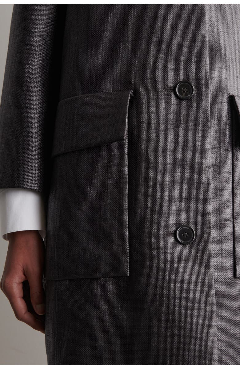 COS Textured Single-Breasted Coat, Alternate, color, Charcoal