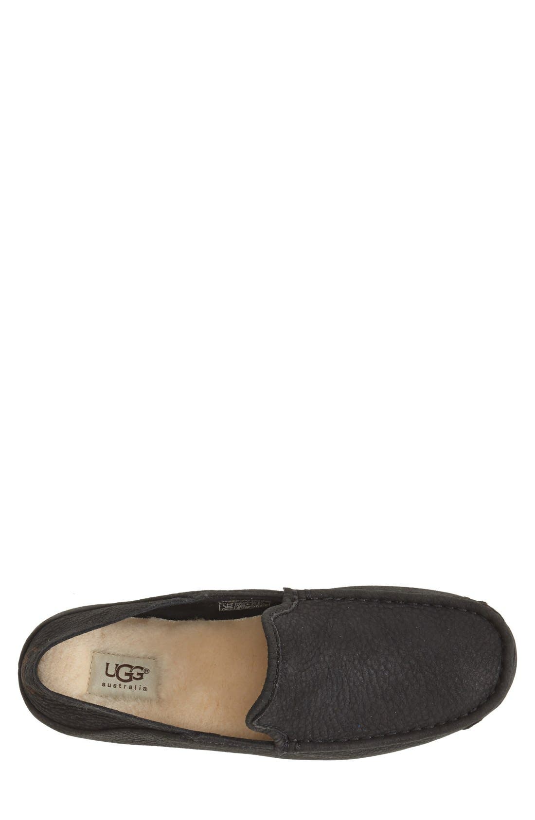 UGG<sup>®</sup> 'Hunley' Leather Moccasin Loafer, Alternate, color, 