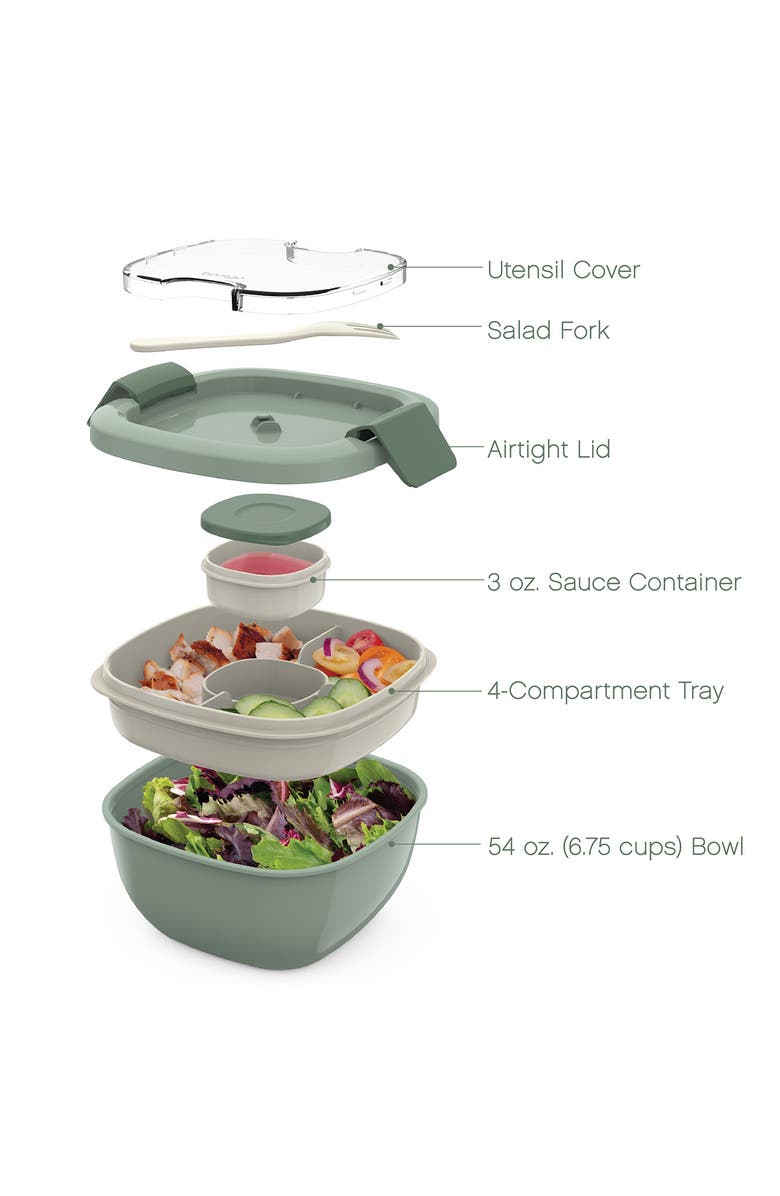 BENTGO All-in-One Salad Container, Alternate, color, Khaki Green