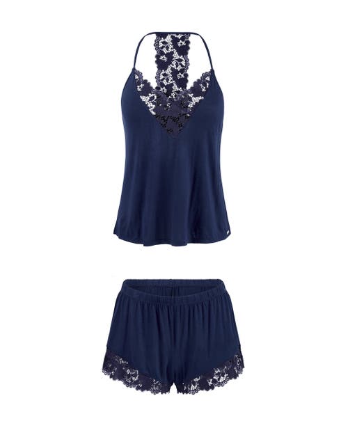 Adore Me Jacky Women's Pajama Cami & Shorts Set In Dark Blue