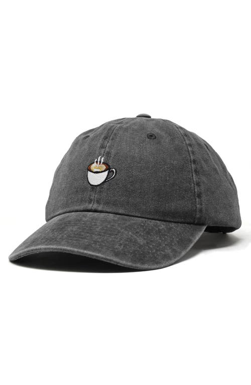 Dalix Cappuccino Embroidered Casual Cap In Washed Black