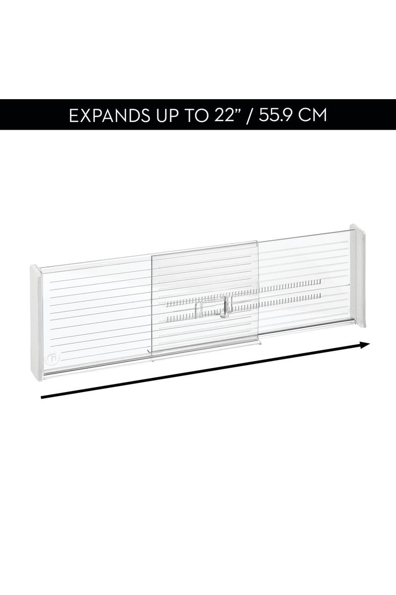 Recycled Plastic Adjustable Drawer Dividers - Set of 2 - Clear, Alternate, color, Clear