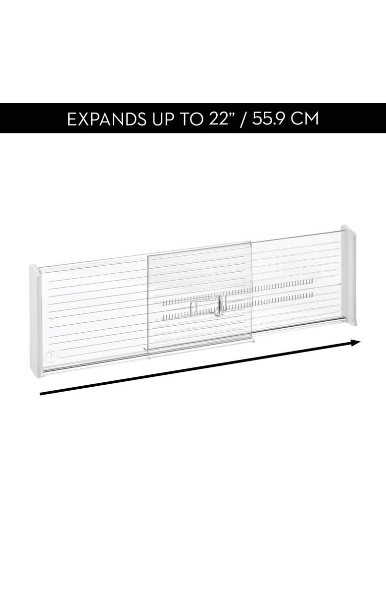 iDesign Recycled Plastic Adjustable Drawer Dividers - Set of 2 - Clear, Alternate, color, 