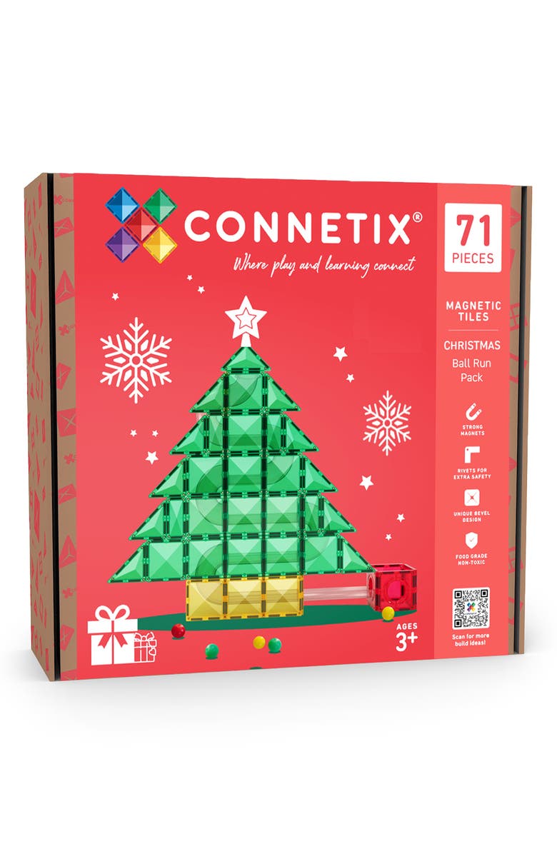 CONNETIX Christmas Tree Ball Run Playset, Main, color, Rainbow