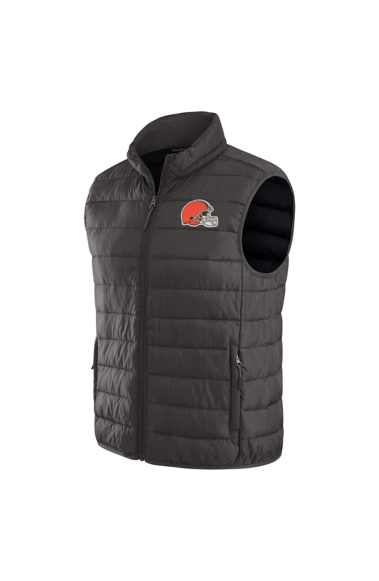 Darius Rucker Collection by Fanatics Men
s NFL x Darius Rucker Collection by Fanatics Black Cleveland Browns Packable Full-Zip Vest with Travel Bag, Alternate, color, Black