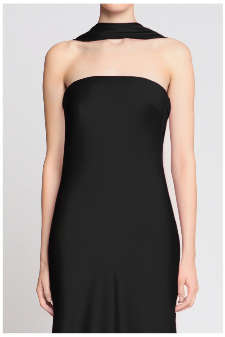 Vali Crepe Gown, Alternate, color, Black